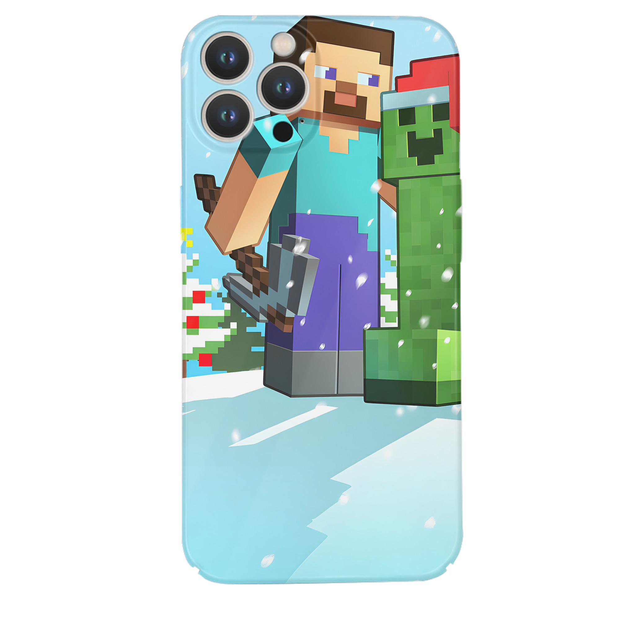 （画像用） マインクラフト ブロックの世界 Minecraft MC Block world 【iPhone 14シリーズ対応】ハードケース